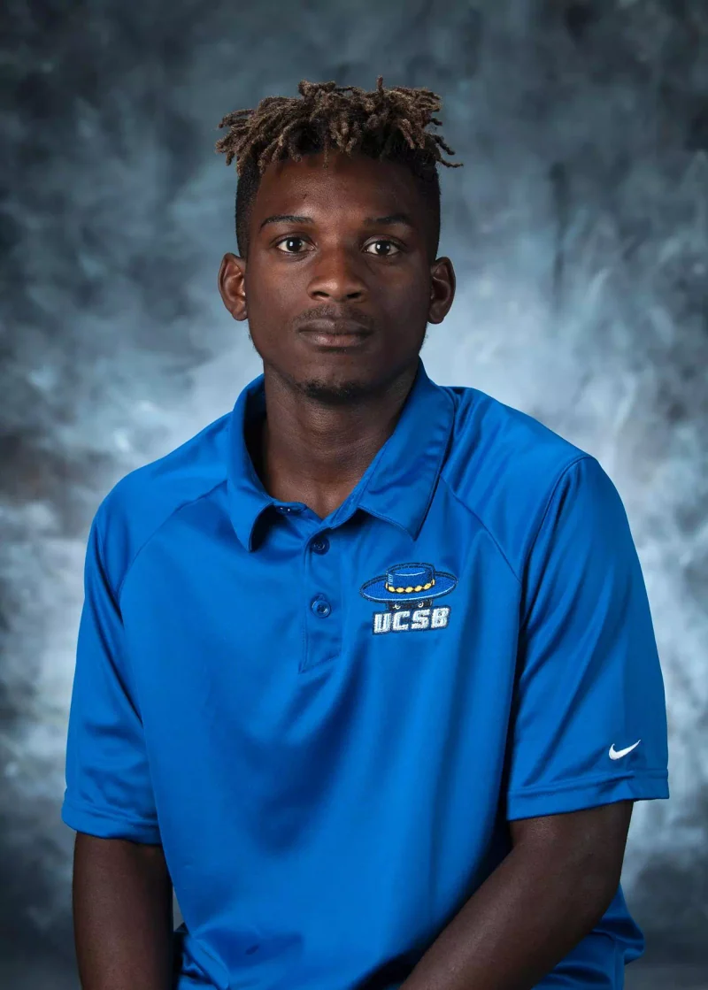 Ahinga Selemani in a UC Santa Barbara football portrait